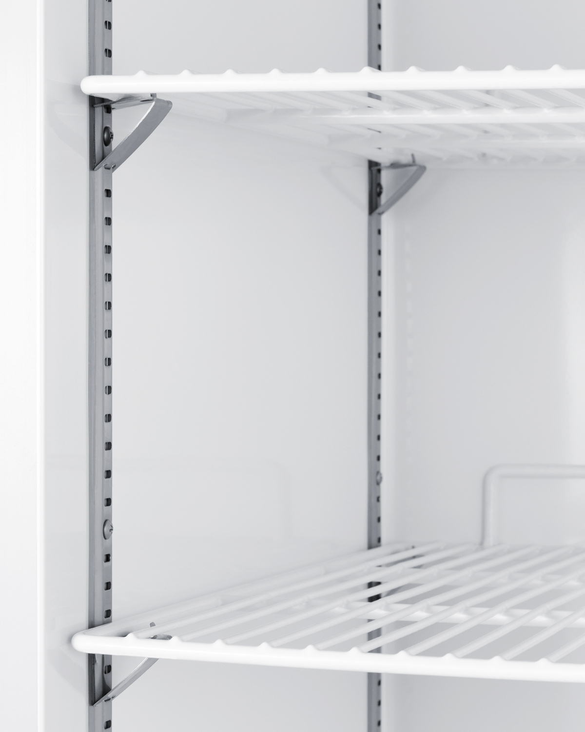 Upright commercially listed manual defrost freezer with lock